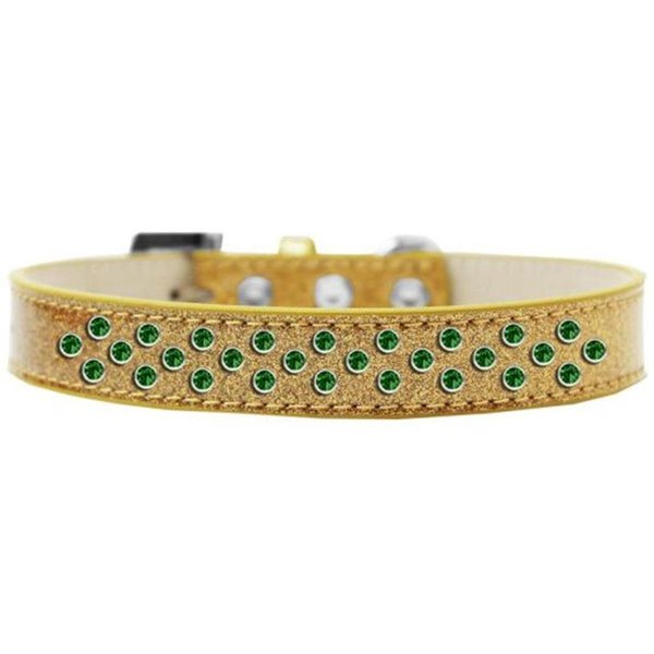 Unconditional Love Sprinkles Ice Cream Emerald Green Crystals Dog CollarGold Size 16 UN851420